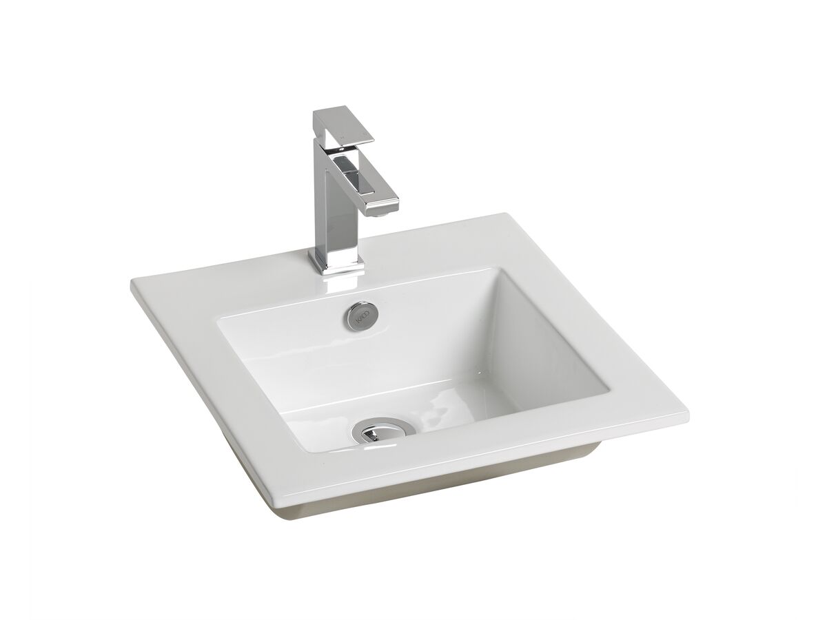 Kado Lux Vanity Basin 1 Taphole 415mm with Overflow White from Reece