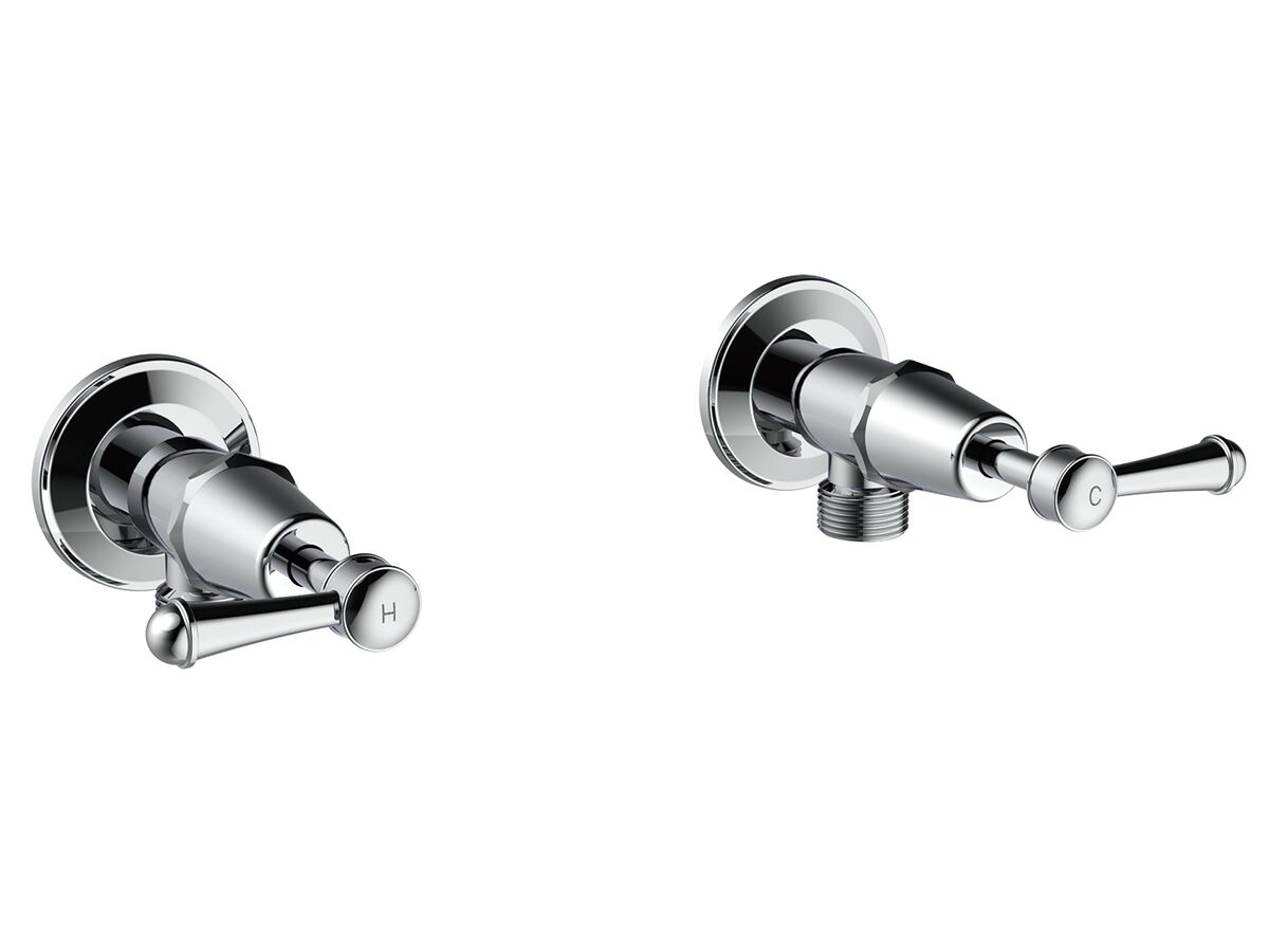 Posh Canterbury Washing Machine Stops Lever Chrome from Reece