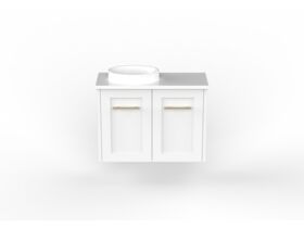 Kado Lux Petite Vanity Unit Wall Hung 600 Left Bowl (Basin Included)