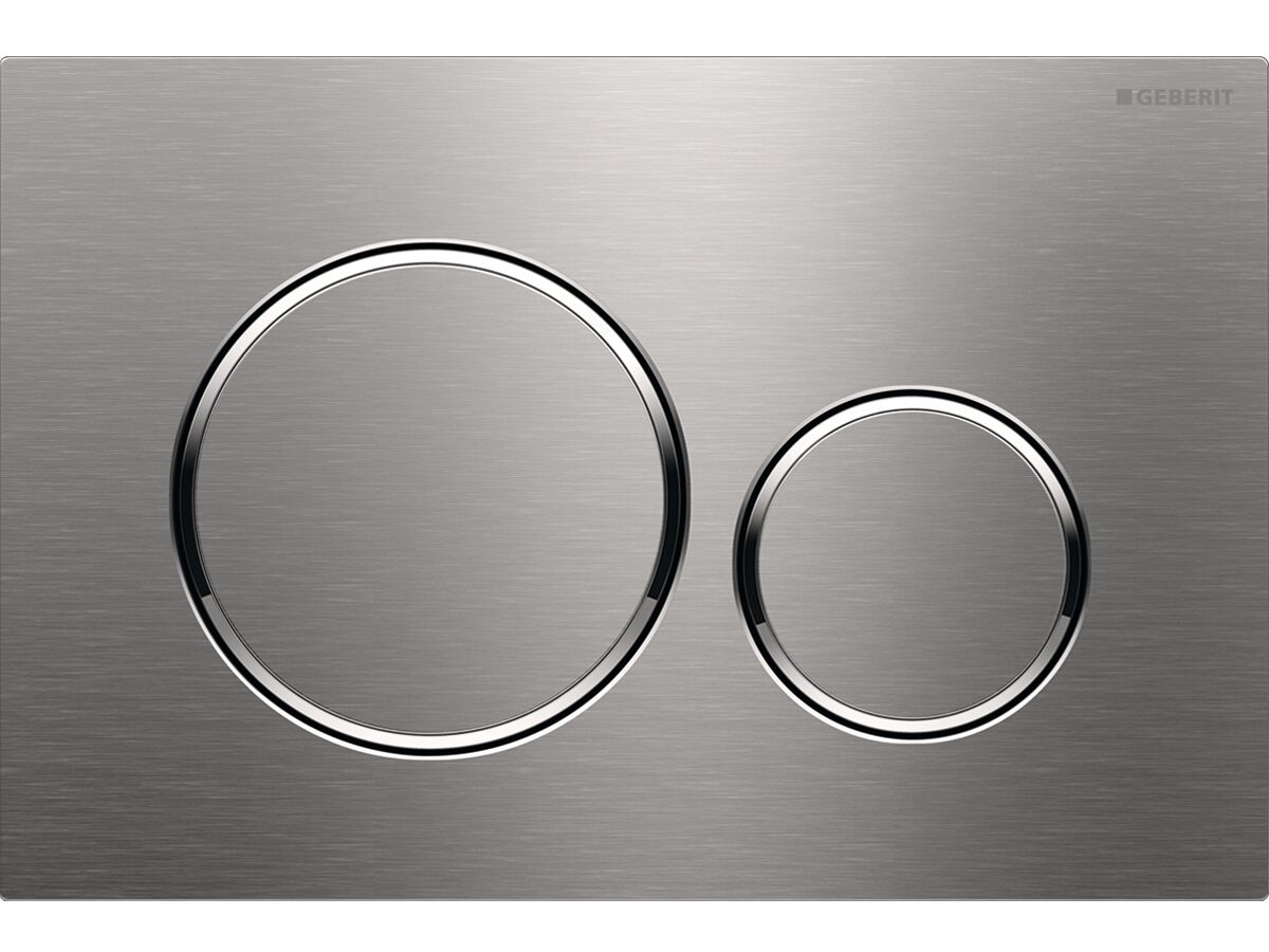 Geberit Sigma 20 Mechanical Dual Flush Push Plate Stainless Steel Chrome Trim