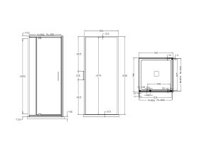 Base MKII Shower System with Centre Outlet 900mm x 900mm White & Chrome