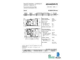Specification Sheet - Tecumseh Condensing Unit AE4440ZHR-FZ1A