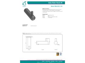 Specification Sheet - Enda number 4 Robe Hook Stainless Steel