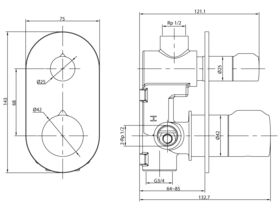 Milli Flow Diverter Mixer Chrome