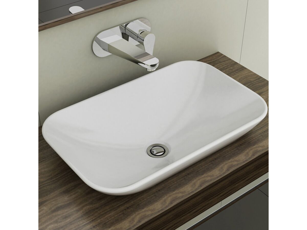 Caroma Gem Inset Vanity Basin No Taphole No Overflow White from Reece