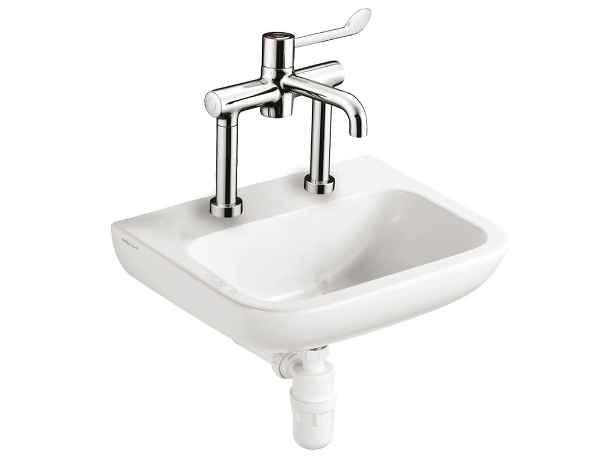 Portman 21 Wall Basin with Fixing Bolts 500mm 2 Taphole White