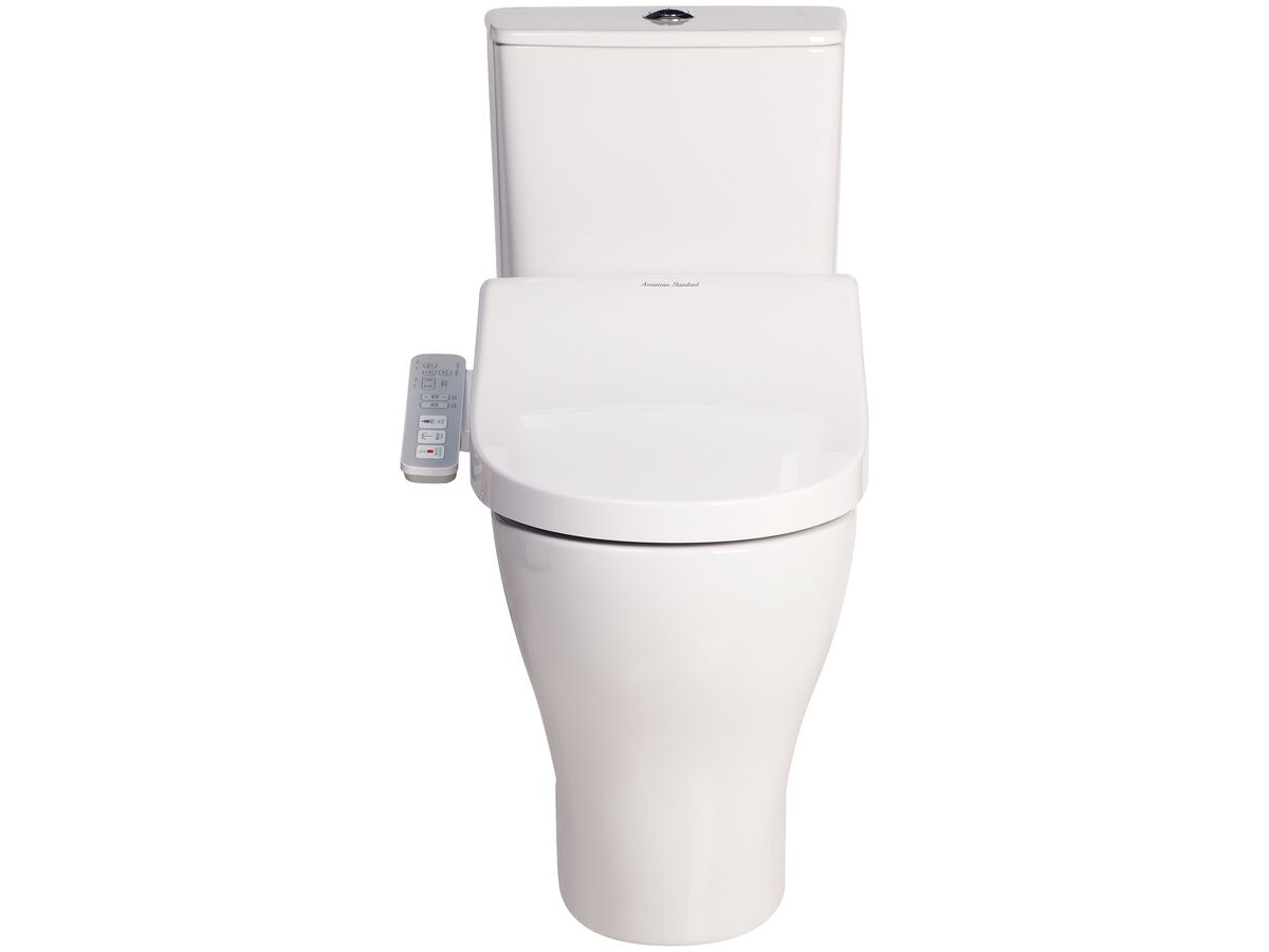 American Standard Cygnet Square Overheight Close Coupled Back to Wall Bottom Inlet Toilet Suite with SpaLet E-Bidet Seat (4 Star)