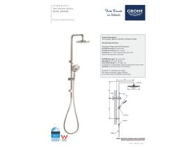 Technical Guide - GROHE Power & Soul Twin Shower Chrome (3 Star)