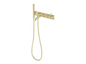 Hero - Milli Etch Bath Mixer Tap System with Hand Shower Brushed Gold (3 Star)