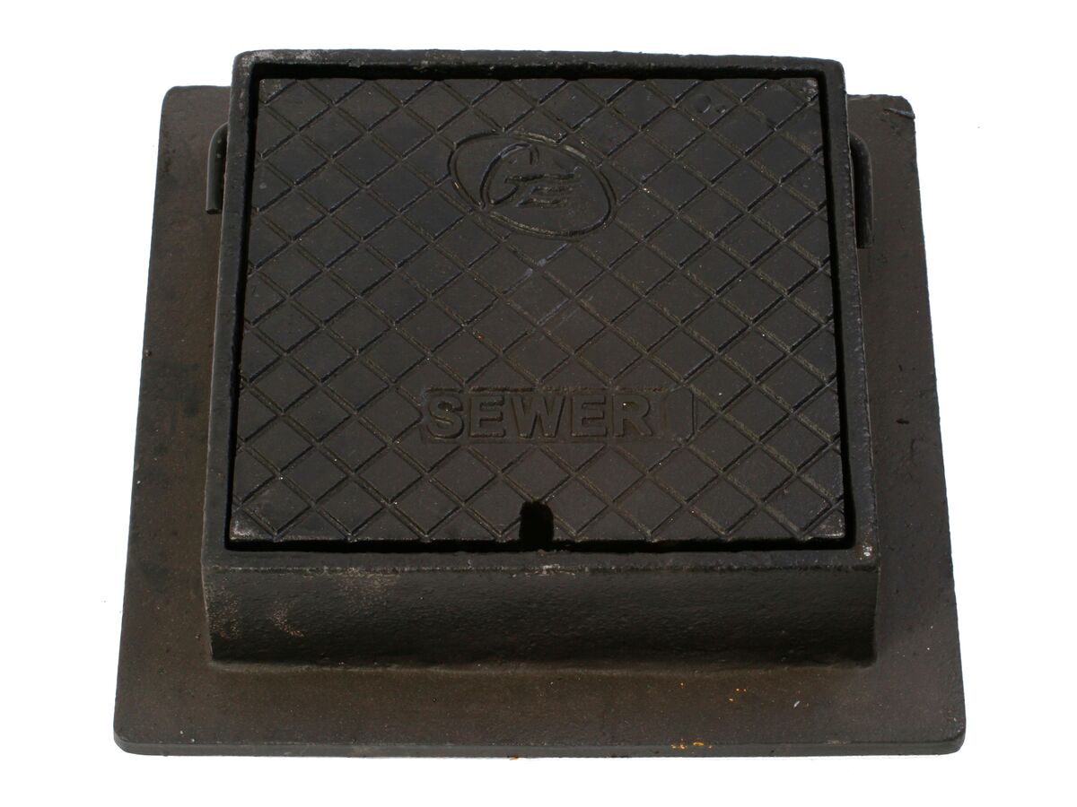Cast Iron Meter Box (Sewer) Hinged 255mm x 250mm