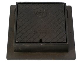 Cast Iron Meter Box (Sewer) Hinged 255mm x 250mm