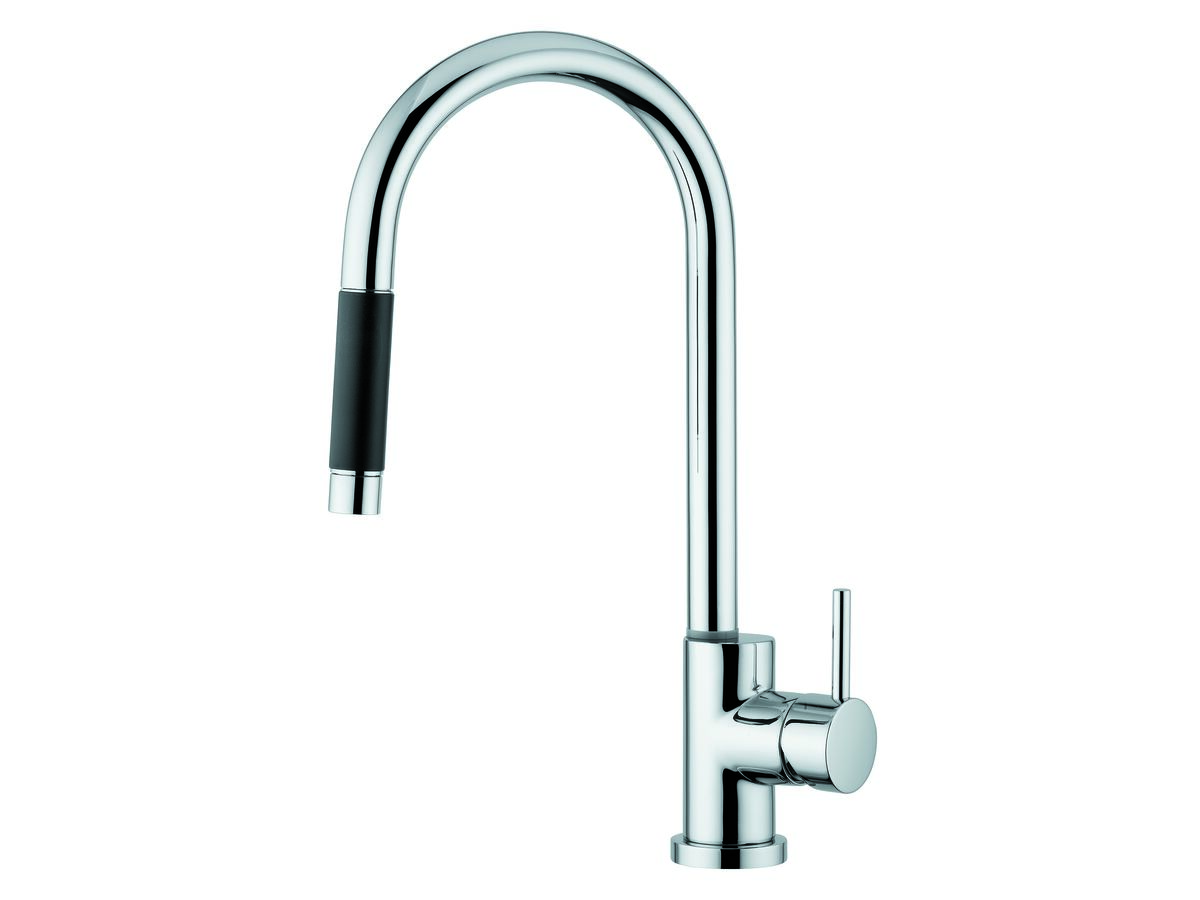 Nobili Oz T7 Gooseneck Pull Out Sink Mixer Chrome (4 Star) from Reece