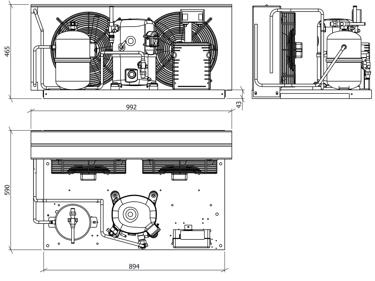 TECUMSEH CONDENSING UNIT 1.5HP R134A MHBP FHT4518NHRXC from Reece