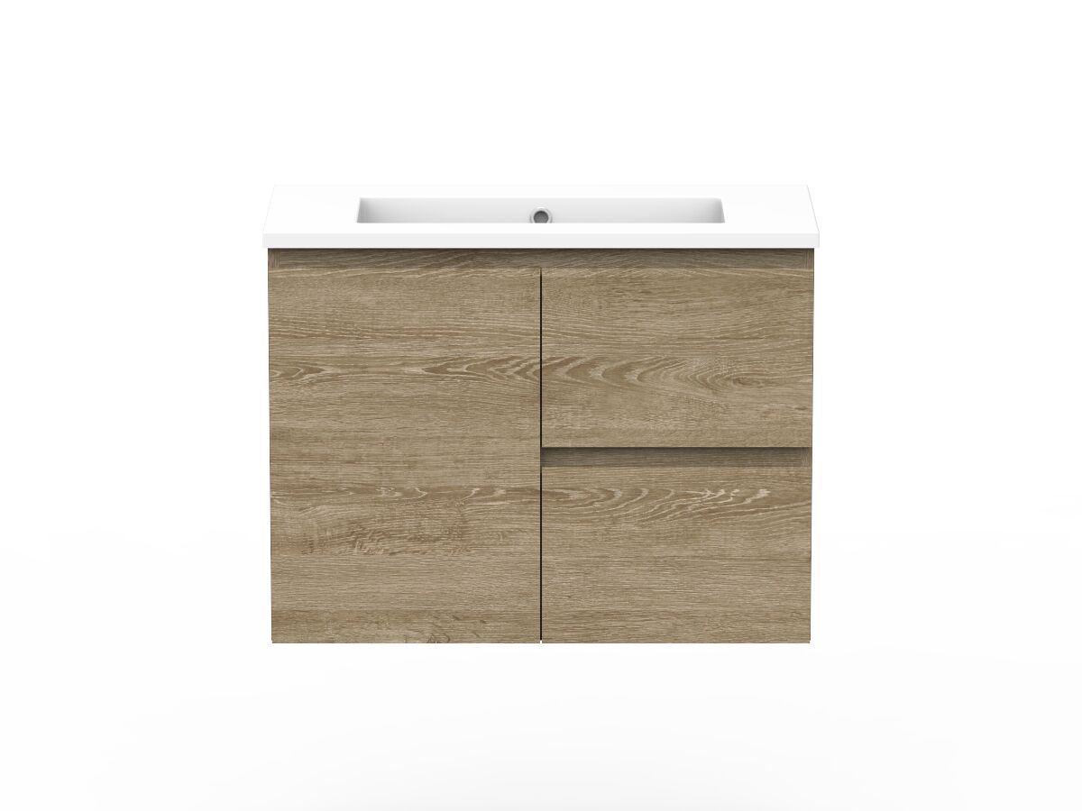 Posh Domaine Ensuite 750mm Wall Hung Vanity Cast Marble Top