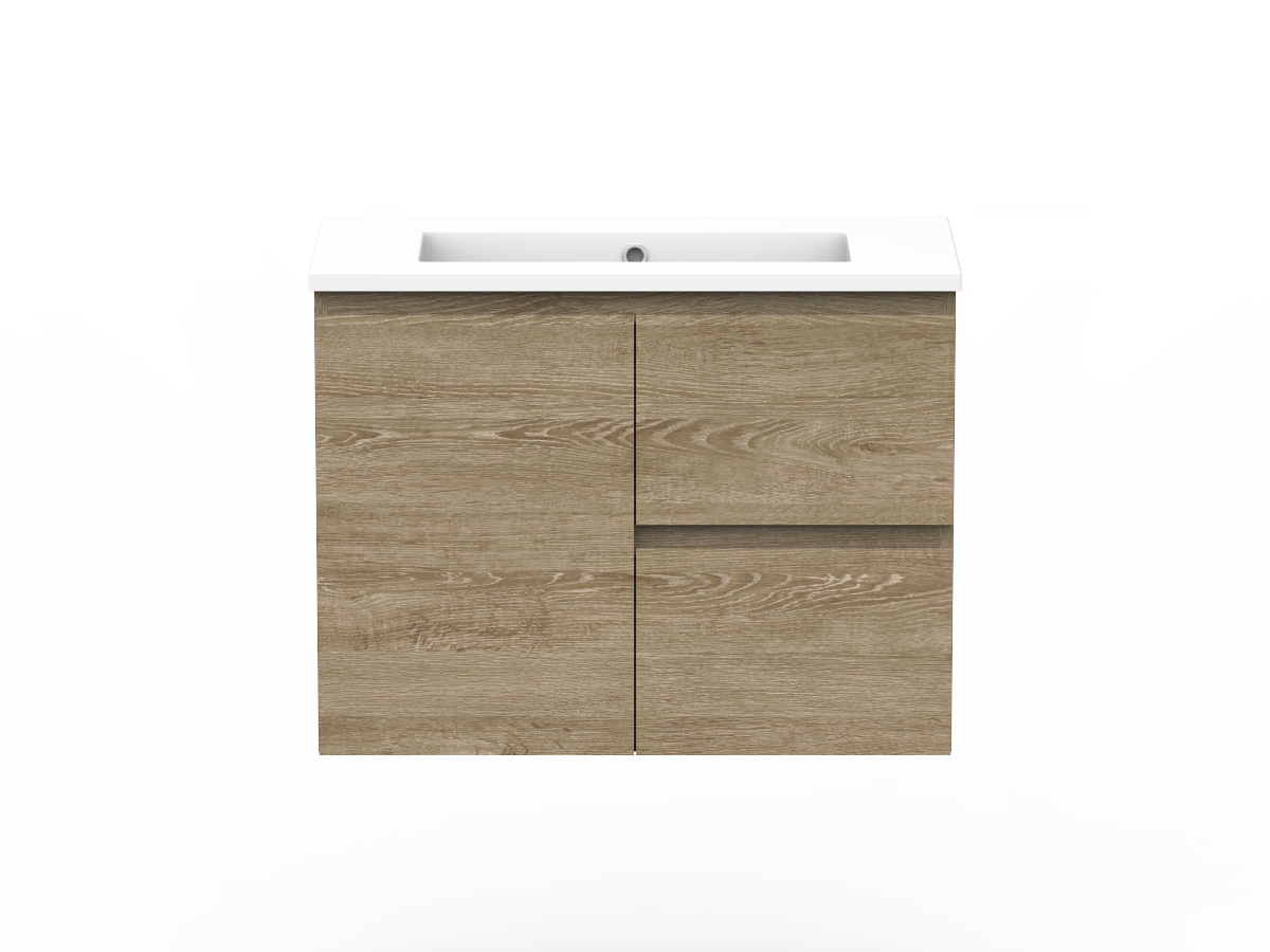 Posh Domaine Ensuite 750mm Wall Hung Vanity Cast Marble Top