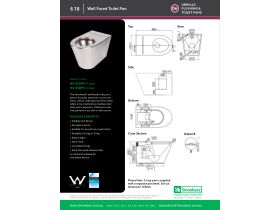 Specification Sheet - 3Monkeez Wall Faced Pan S Trap Stainless Steel (3 Star)