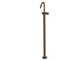 Milli Pure Floor Mounted Basin Mixer Tap with Linear Textured Handle Trimset PVD Brushed Bronze (5 Star)