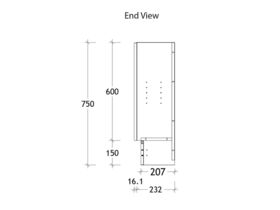 ADP Companion Vanity Unit 1 Door with Kick 500mm Length 250mm Deep