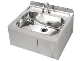 Knee Operated Basin, Pre Plumbed Includes Temp Valve Complete