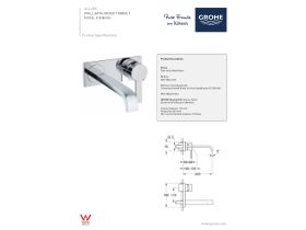 Technical Guide - GROHE Allure Wall Bath Mixer Set 220mm Chrome