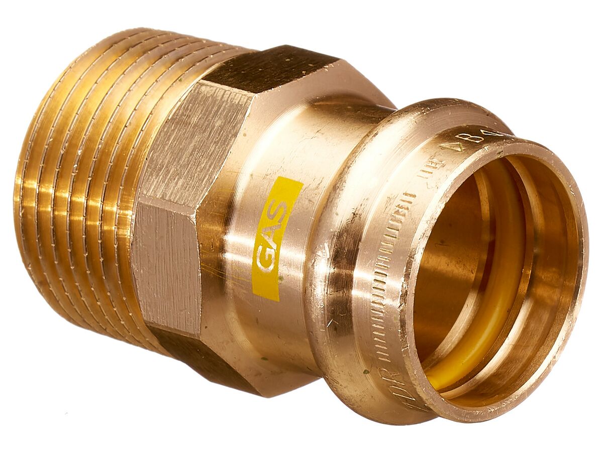 >B< Press Gas Male Coupling 25mm x 1" BSP"