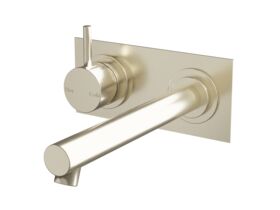 Sussex Scala Bath Mixer Tap Outlet System Straight 200mm Left Hand Operation LUX PVD Brushed Platinum Gold