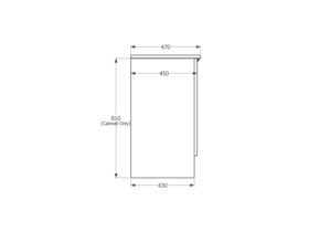 Posh Bristol Vanity Unit with Kick 2 Door 2 Drawer 910mm White