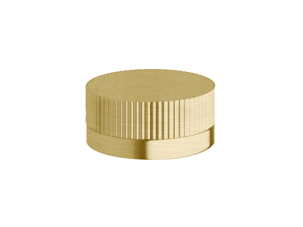 Milli Pure Progressive Hob Mixer Tap with Linear Textured Handle PVD Brushed Gold