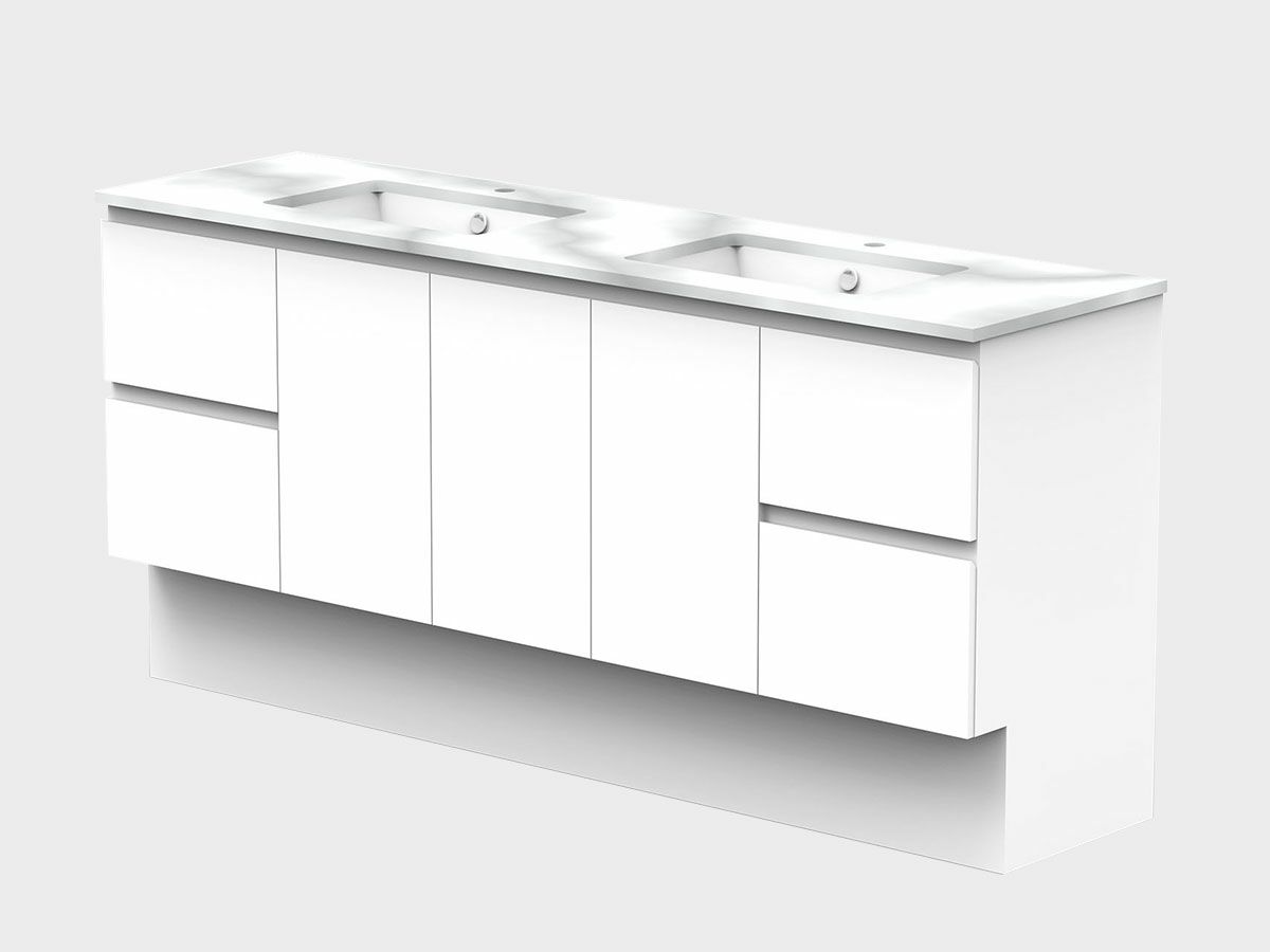 ADP Essence MKII Double Bowl Vanity Unit with Kick 3 Doors 4 Draws (No Basin) 1800