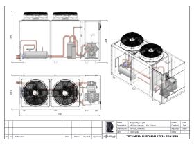 Technical Drawing - ACPAC Packaged Condensing Unit APS56.4Ml2-1