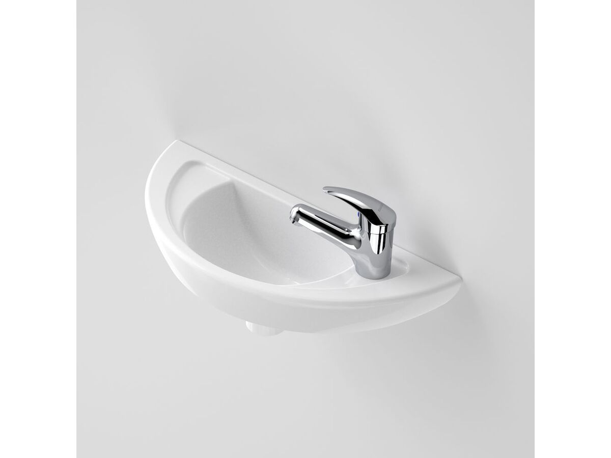 Caroma Compact Wall Basin Overflow 1 Taphole White