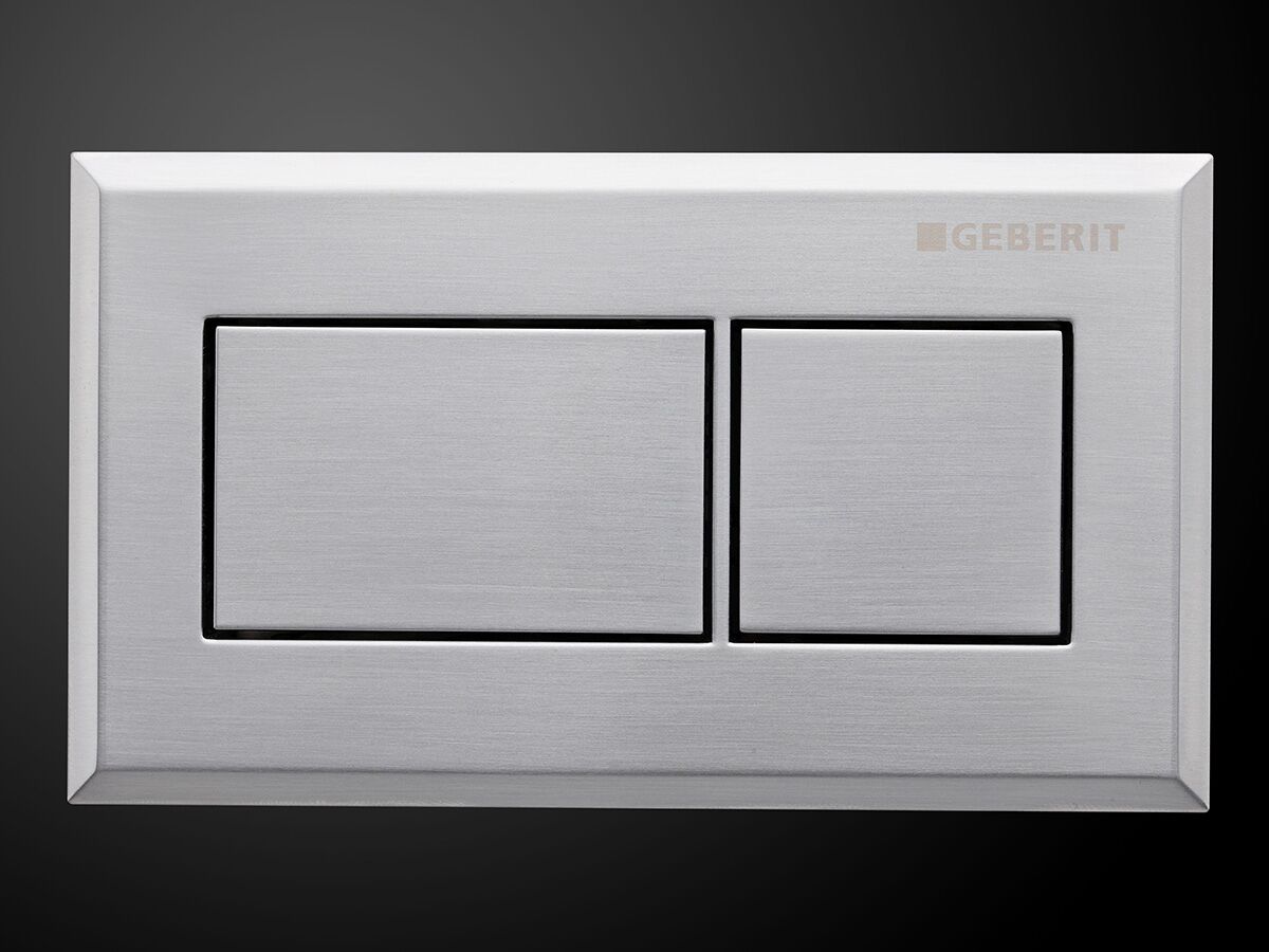 Geberit Sigma Pneumatic Remote Dual Flush Brushed Chrome