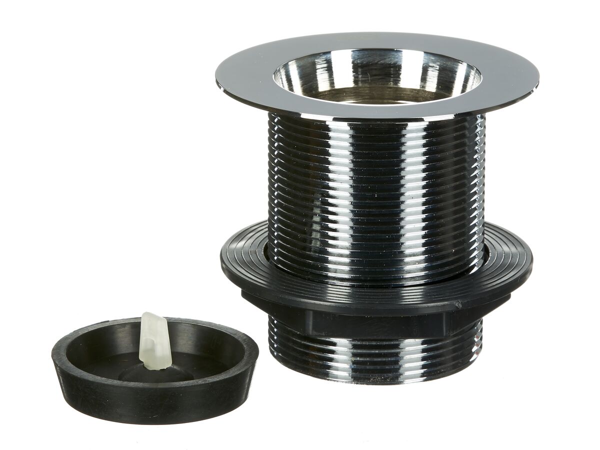 Cleaners Sink Waste 50mm x 80mm Chrome Brass