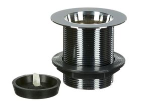 Cleaners Sink Waste 50mm x 80mm Chrome Brass