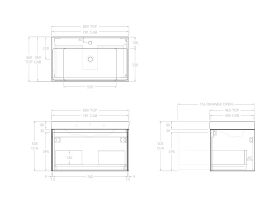 Roca Ona Vanity All Drawer Single Centre Bowl 800mm