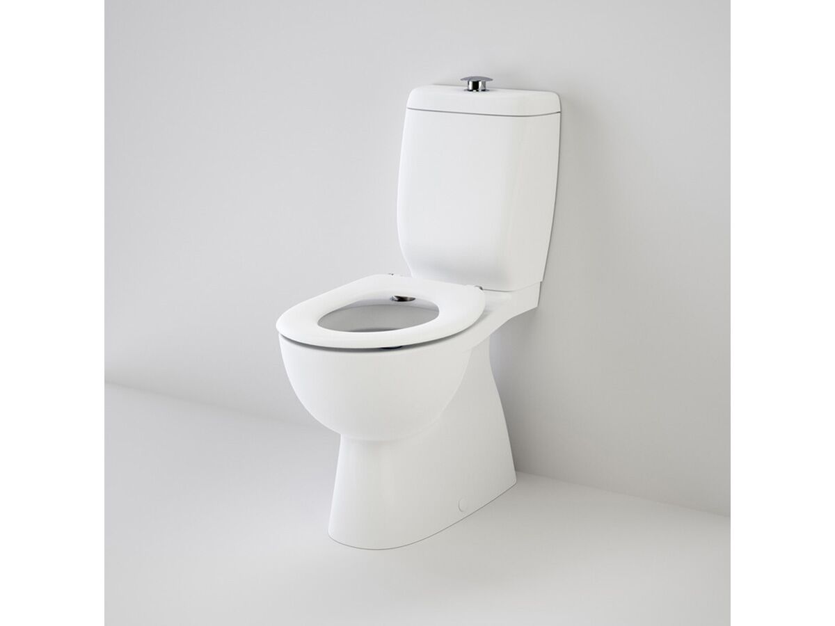 Caravelle Support Toilet Suite with Single Flap White Seat White (4 Star)