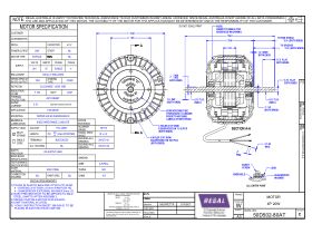 Specification Sheet - 50D502-80A Twin Shaft Fan Motor 20W