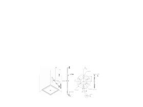 Inverted T Shower Grab Rail 32mm Left Hand 700 x 1100mm Stainless Steel