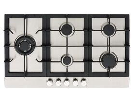 Technika TGC9GLWFSS 5 Burner Gas Cooktop with Wok Adaptor 90cm Stainless Steel w/ Flame Failure Device