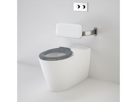 Care 800 Cleanflush Wall Faced Back Inlet Invisi II Toilet Suite S&P Trap Backrest with Pedigree II Care Single Flap Seat Anthracite Grey (4 Star)