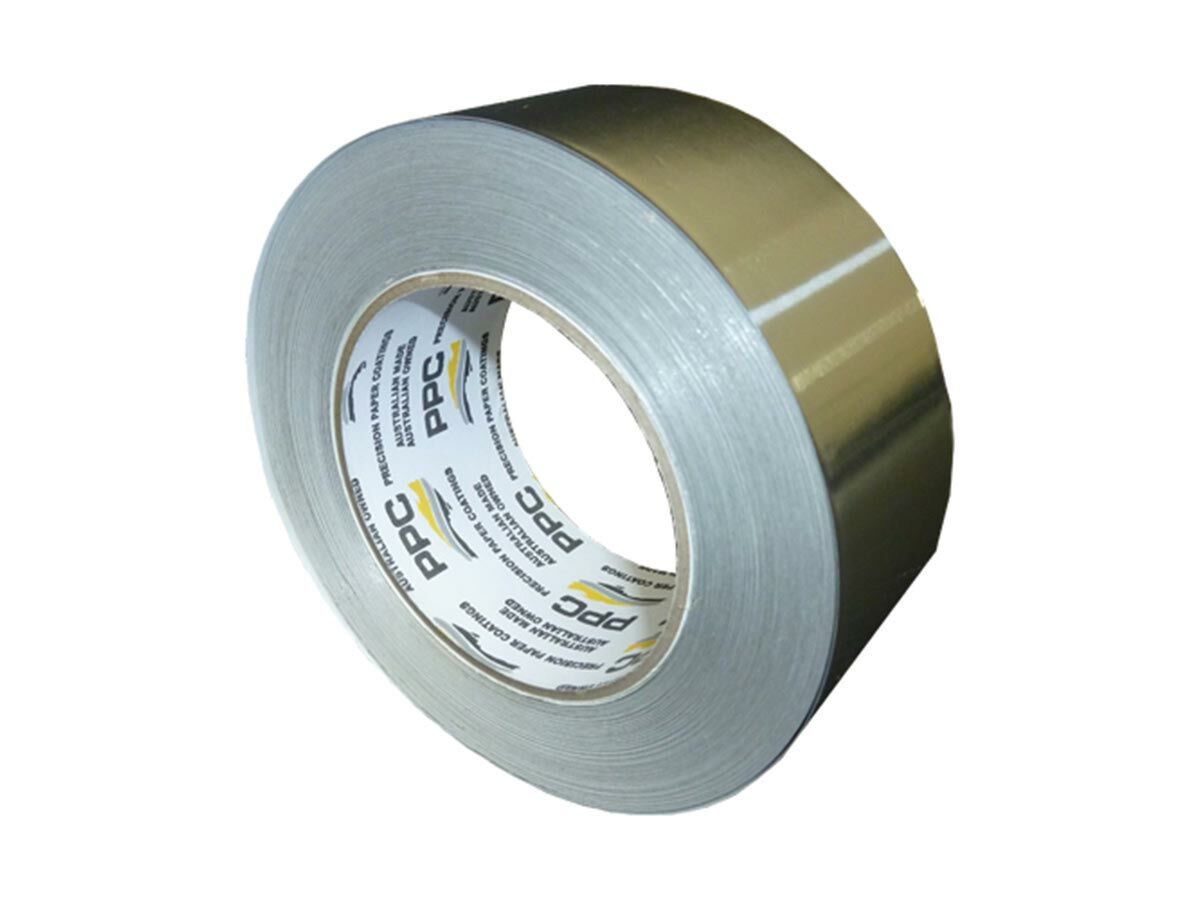 Plain Aluminium Foil Tape 72mm x 50mtr from Reece