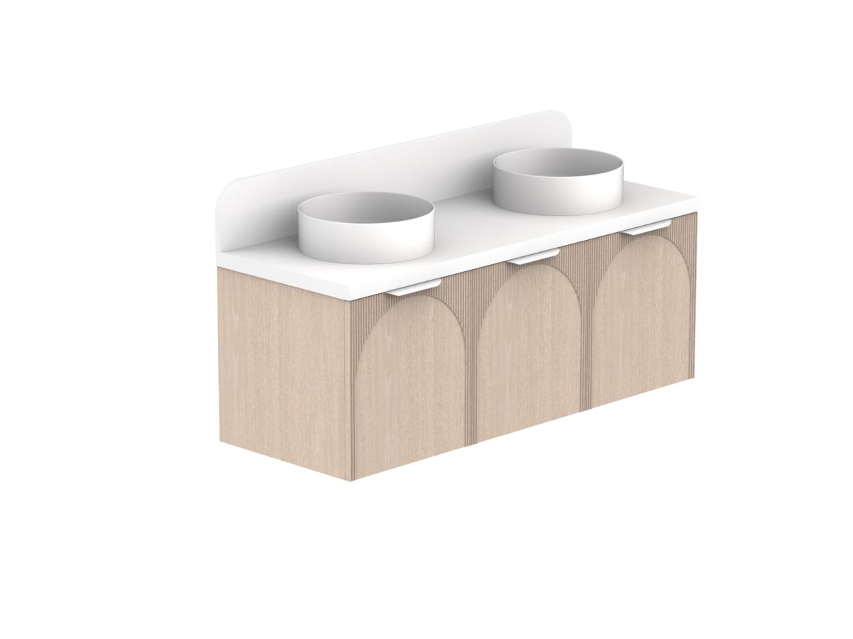 ADP Archie by Alisa & Lysandra All Door Wall Hung Vanity Unit Double Bowl 1350 Caesarstone