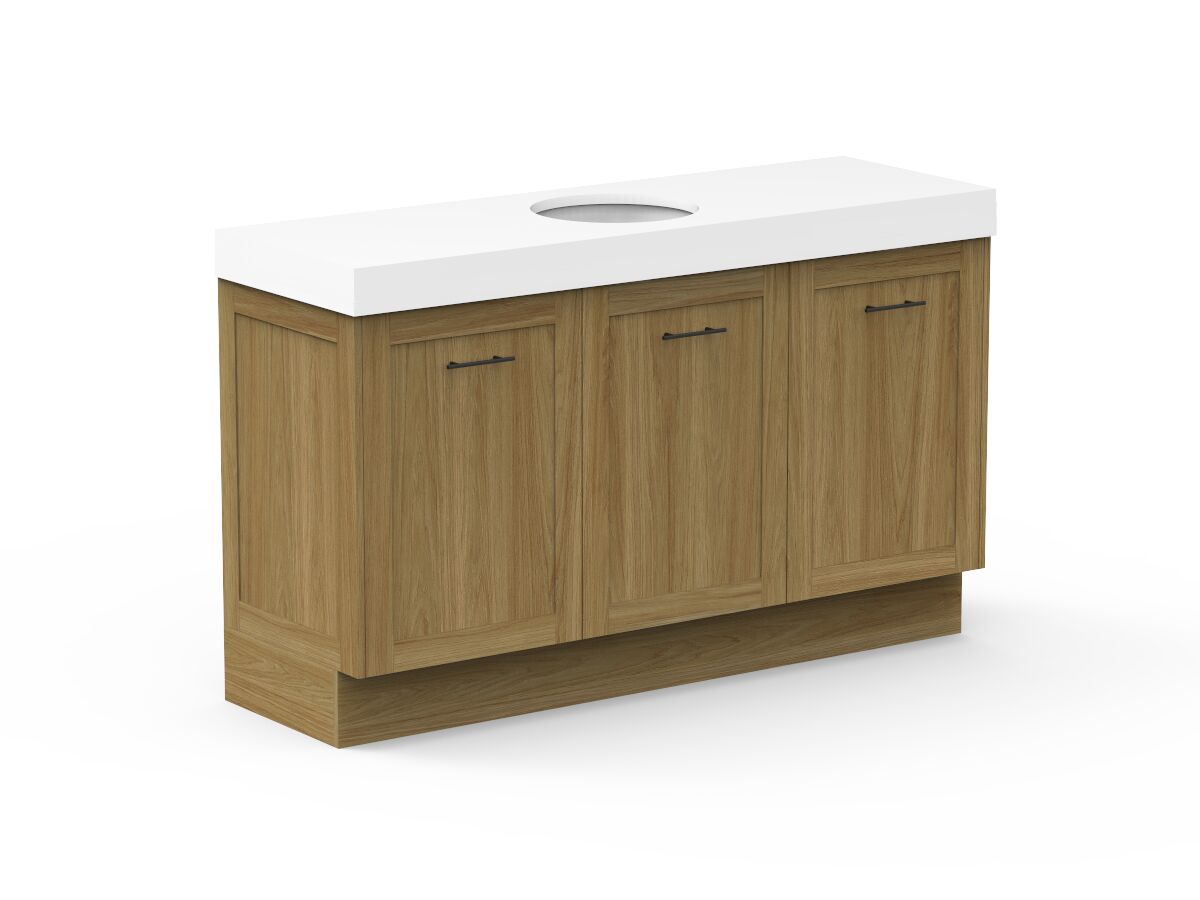 Kado Lux Door Vanity Unit 1500 Floor Mount Centre Bowl Cherry Pie ...