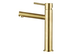 Mizu Drift MK2 Medium Height Basin Mixer Brushed Brass (5 Star)