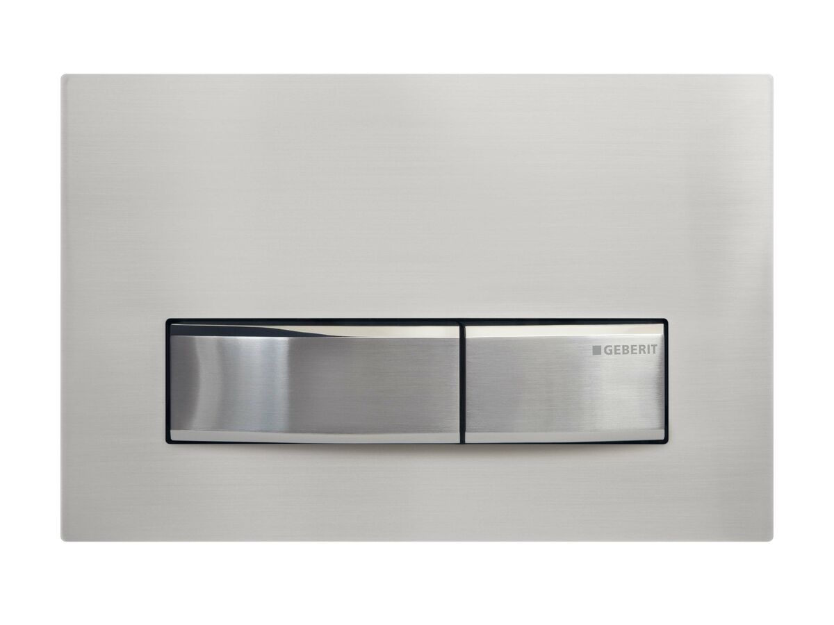 Geberit Sigma 50 Dual Flush Button Brushed Nickel Metallic
