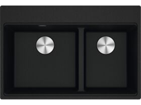 Franke City Fragranite 1.75 Bowl 430mm Bowl + 300mm Bowl Inset Sink Pack includes Chopping Board and Rollamat Onyx