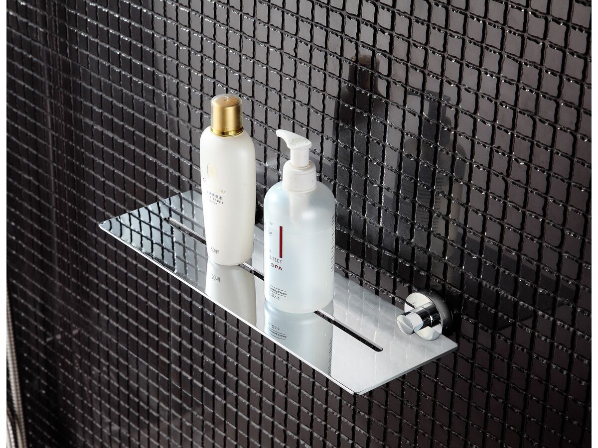 Milli Axon MK2 Wall Mounted Metal Shelf Chrome from Reece