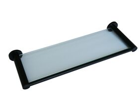 Mizu Drift Glass Shelf 370mm Matte Black