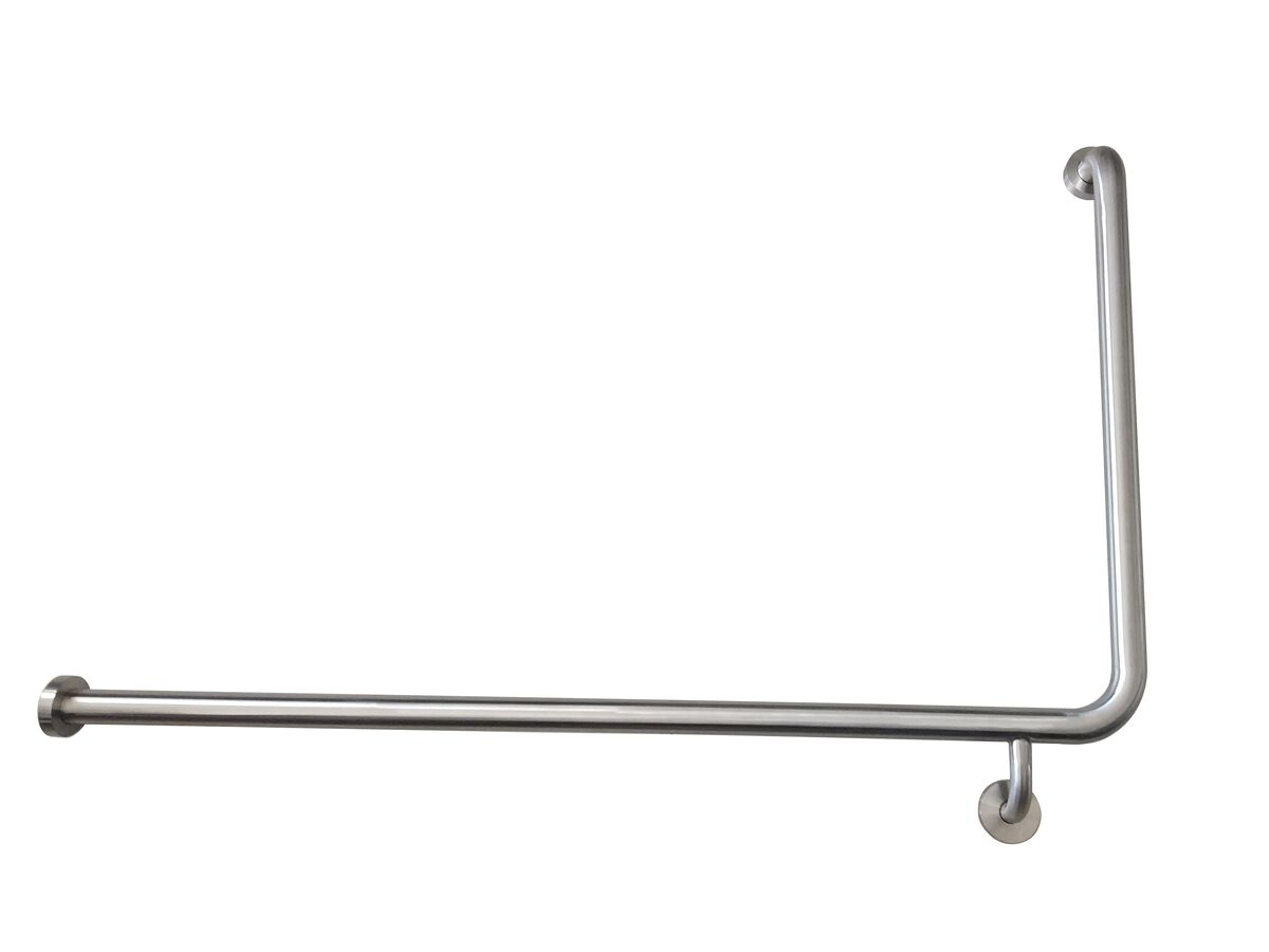 Mobi Grab Rail Corner L/H 1000x600 Satin Stainless Steel