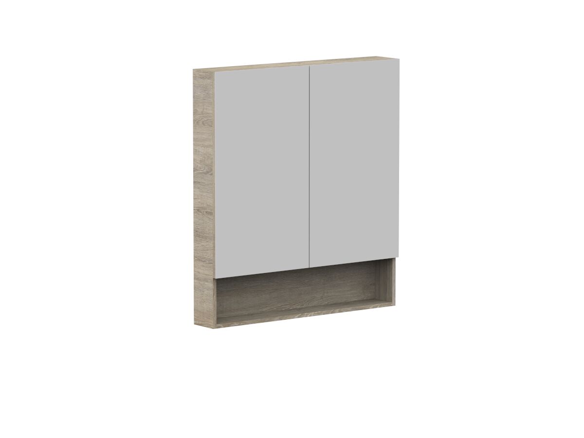 Posh Domaine Plus 900mm x 1000mm Shaving Open Shelf 2 Door from